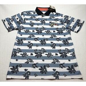 Kentucky Derby Puma Polo 150th 2024 Striped Floral Mens Medium Wicking Stretch